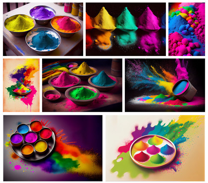 Evoke the Essence of Holi: Gulal and Colors Imagery