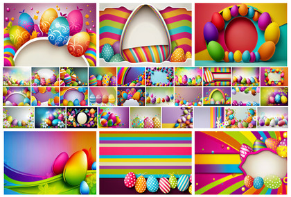 Dive into Vibrant Celebrations with Colorful Easter Card Backgrounds