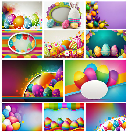 Capturing the Easter Spirit: Colorful Card Backgrounds