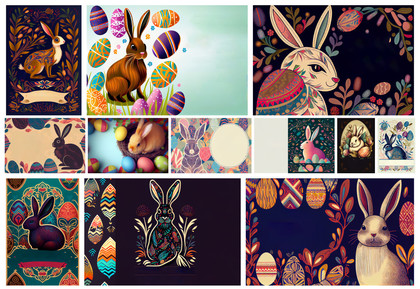 The Whimsy of Easter: Unique Bunny Card Backgrounds