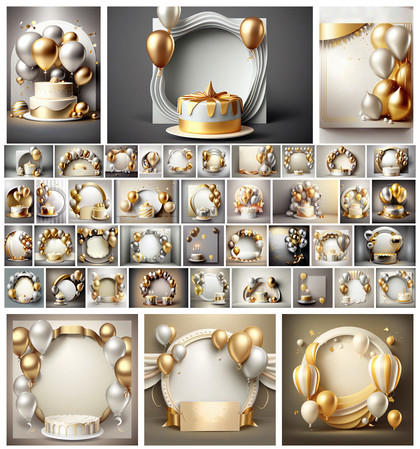 The Midas Touch: Celebrate with Silver and Gold Birthday Backgrounds