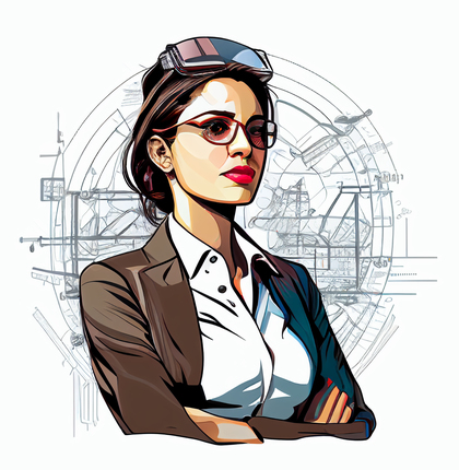Female Engineer Illustration