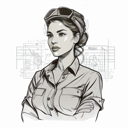 Female Engineer Illustration