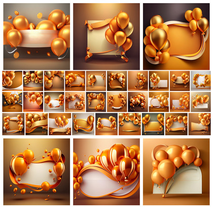 Radiant Celebrations: Orange and Gold Birthday Themes