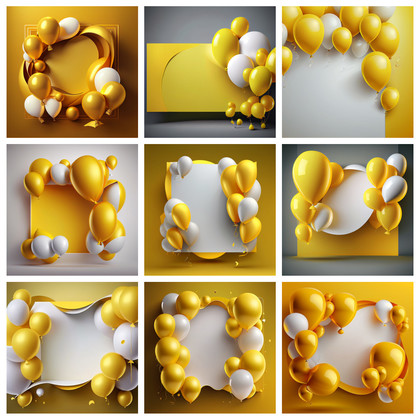 Elegance in Yellow and White: Birthday Card Backgrounds