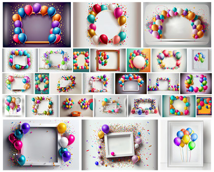 Frame Your Memories: Colorful Birthday Frame Backgrounds