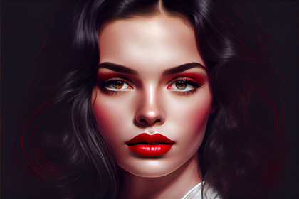 Beautiful Girl Portrait Illustration