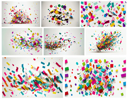 Celebrate with Colorful Confetti Backgrounds
