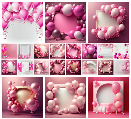Elegance in Pink: Exclusive Birthday Card Background Collection