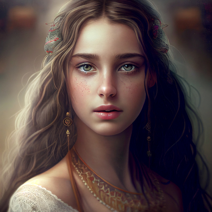 Beautiful Young Girl Portrait Image
