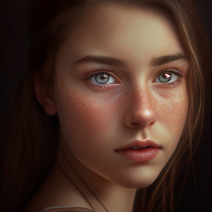 Beautiful Young Girl Portrait Image