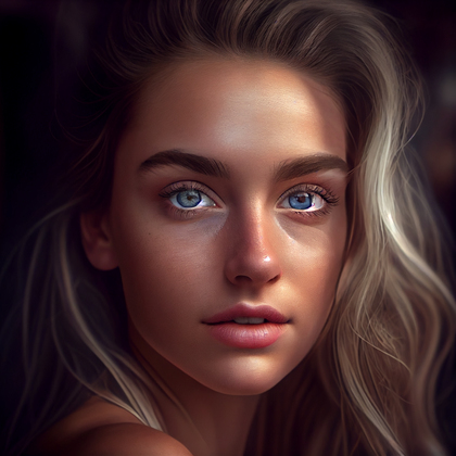 Beautiful Girl Grey Eyes