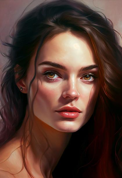 Beautiful Girl Painting Illustration