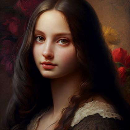 Beautiful Girl Painting Illustration