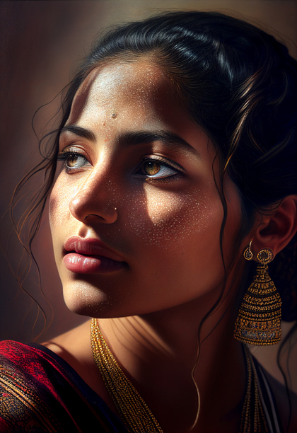 Beautiful Indian Girl Portrait
