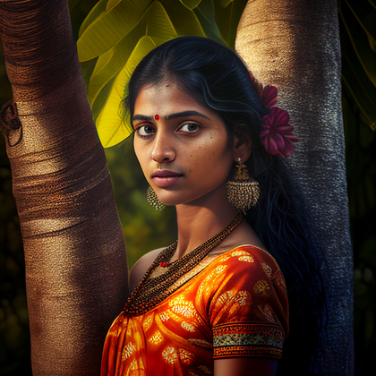 Beautiful Indian Girl Portrait Image