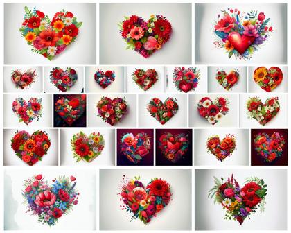 Celebrating Love with Heart-Shaped Bouquets