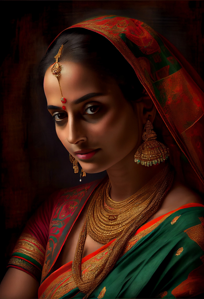Beautiful Indian Woman Portrait Image