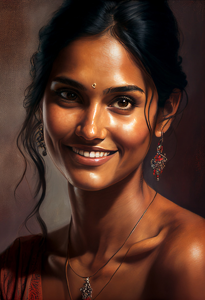 Beautiful Indian Woman Portrait