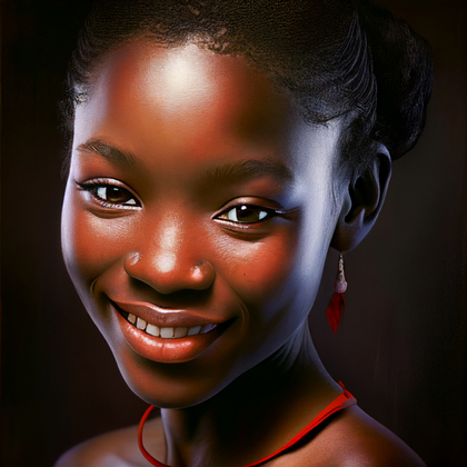 Beautiful South African Girl Portrait Image