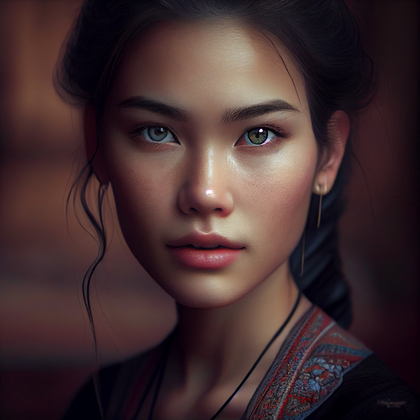 Beautiful Thailand Girl Portrait