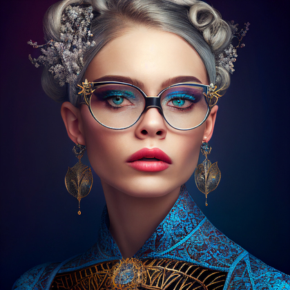 Fashion Woman Wearing Glasses