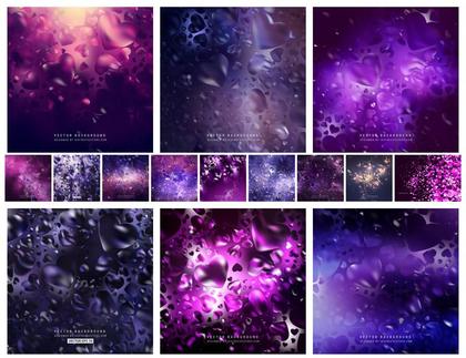 Plunge into Passion: Abstract Dark Purple Heart Themes