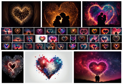 Love Lights Up: The Splendor of Heart Shaped Fireworks