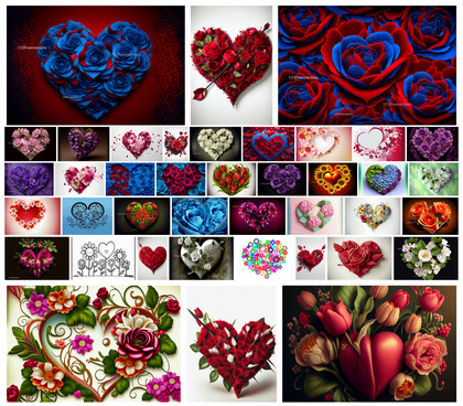 40 Mesmerizing Heart-Shaped Flower Backgrounds for Valentine’s Day