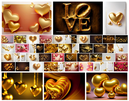 Golden Embrace: A Symphony of Heart and Hue