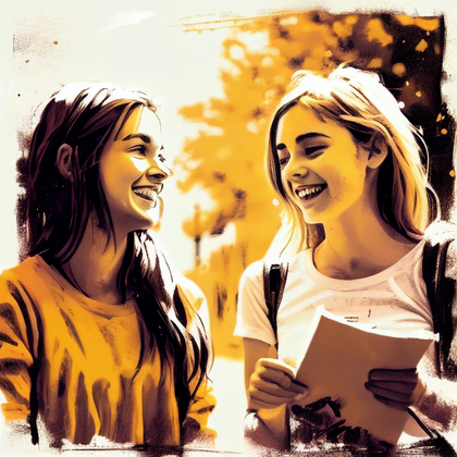 Two Girls Smiling