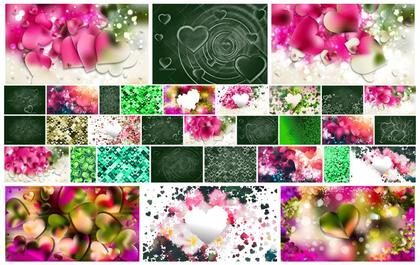 Shades of Affection Pink and Green Heart Designs Unveiled