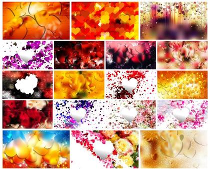 Dive into Love A Spectrum of Heart-Inspired Backgrounds