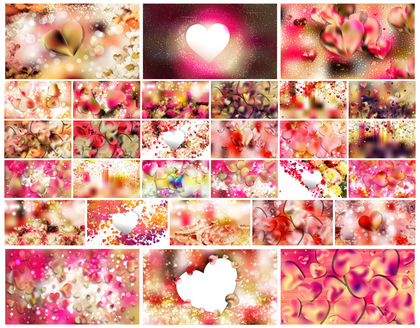 Elevate Your Designs with Pink and Yellow Heart Themes