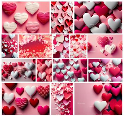 Embracing Love in Colors A Dive into Pink, Red, and White Heart Designs
