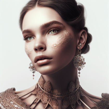 Woman Face in Jewellery Image