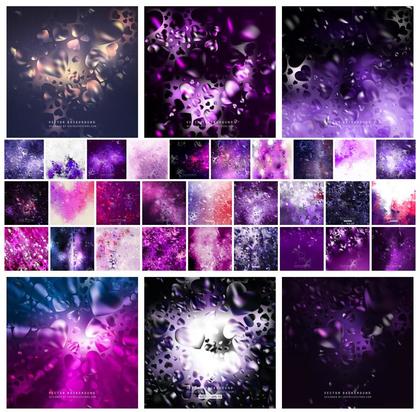 Abstract Elegance Unveiling Purple Heart Backgrounds