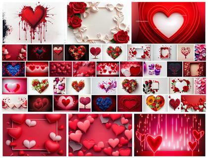 Dive into Romance: 45 Vibrant Valentine’s Day Greetings Backgrounds Await