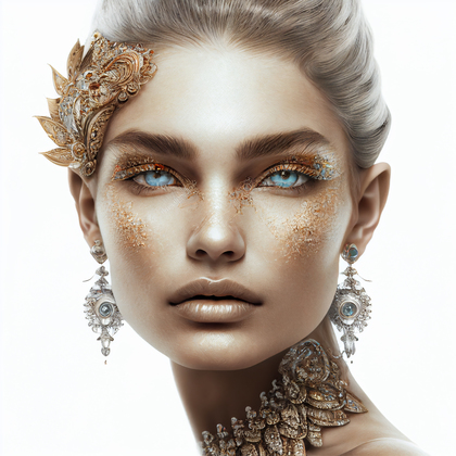 Woman Face in Jewellery Image