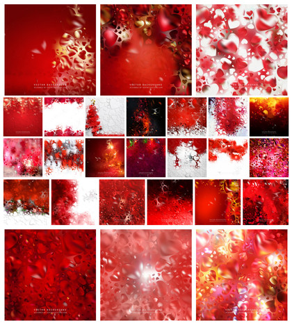 Passionate Palettes: 26 Free Red Heart Vector Backgrounds to Ignite Your Design
