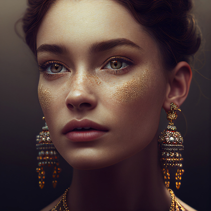 Woman Face in Jewellery
