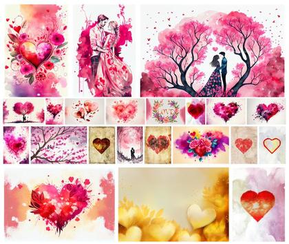 Embrace Romance with Watercolor Love Designs