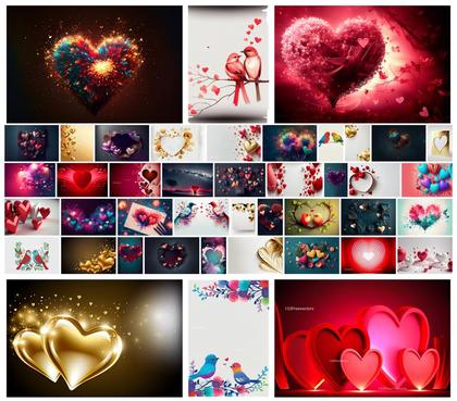 Capturing Love’s Essence: 44 Valentine’s Day Greeting Cards with Gold, 3D, and Adorable Bird Designs