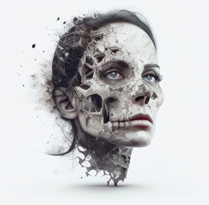 Skull Woman Illustration