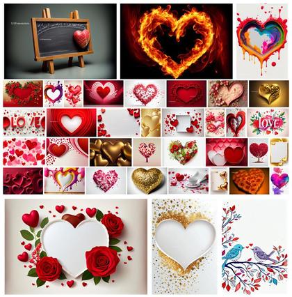 Vibrant Valentines Day Heart Art