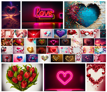 Embark on a Romantic Journey: 42 Valentine’s Day Designs, from Neon Effects to Heartfelt Paintings