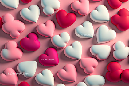 Multicolored Hearts Valentines Day Background