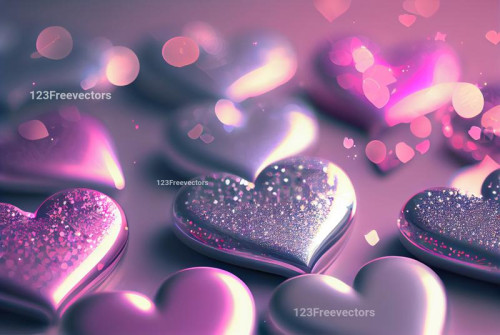 Valentines Day Glittering Background