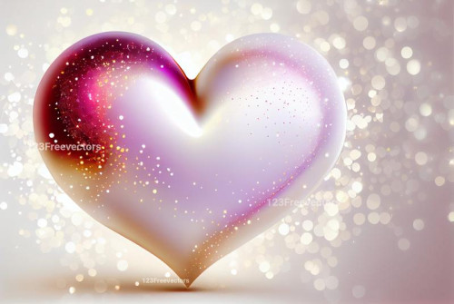 Valentines Day Glittering White Background