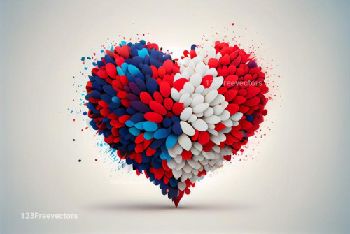 Valentines Day Holiday White Background